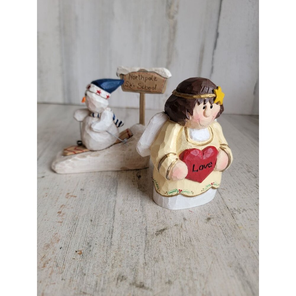 Cannon falls Eddie Walker Angel cherub snowman ski‎ Xmas set